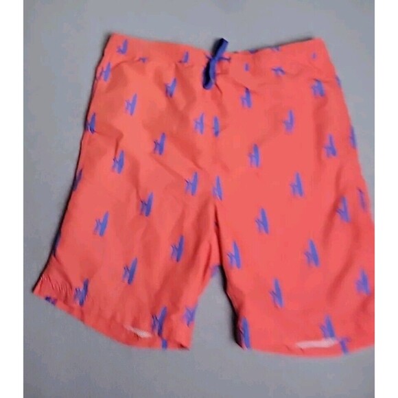 johnnie-O Barbuda Swim Trunks Mens L Malibu Red Pockets Surf Preppy Dad Beach